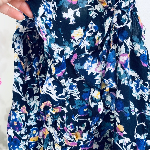 Fire los Angeles Blue Floral Sleeveless Top - Picture 6 of 8